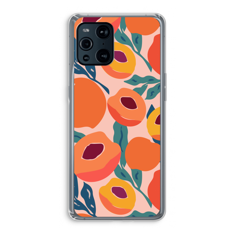 Perzik: Oppo Find X3 Pro Transparant Hoesje