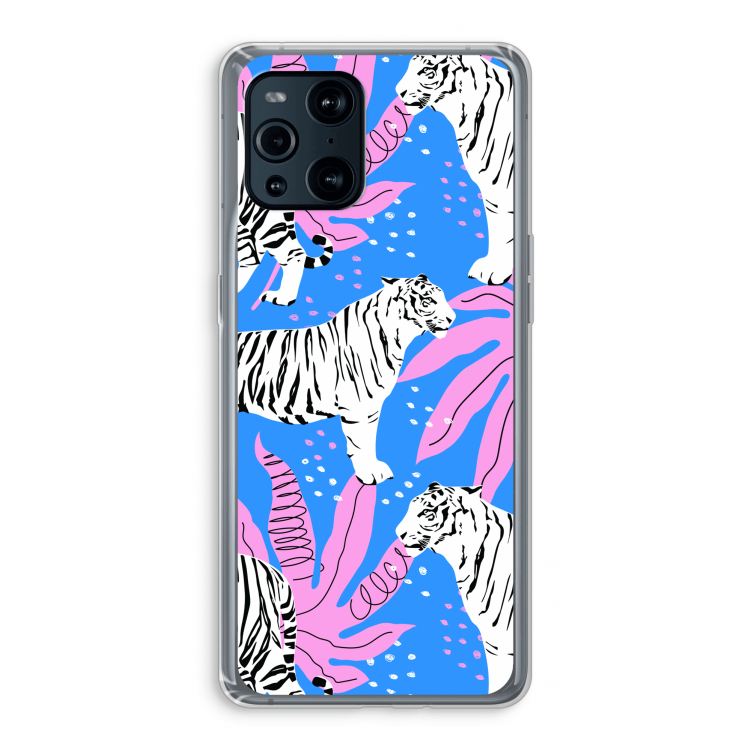 Tijger: Oppo Find X3 Pro Transparant Hoesje