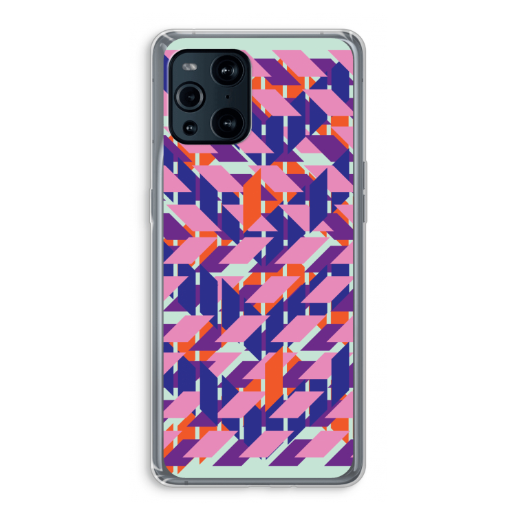 Skew Blush 3: Oppo Find X3 Pro Transparant Hoesje