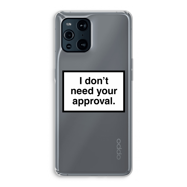 Don't need approval: Oppo Find X3 Pro Transparant Hoesje