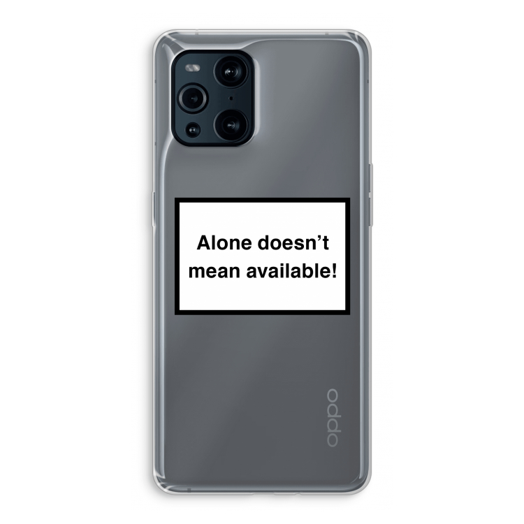 Alone: Oppo Find X3 Pro Transparant Hoesje