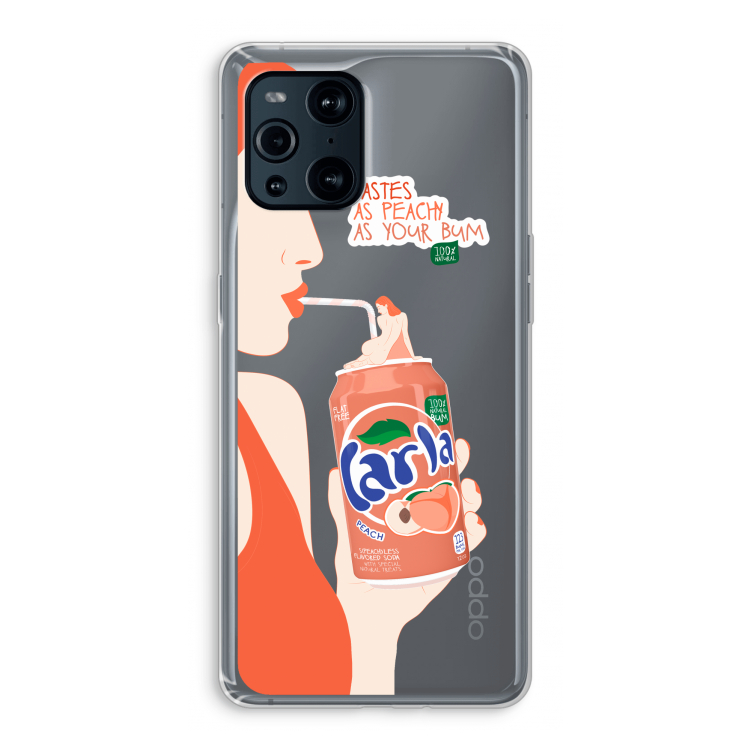 Peach please!: Oppo Find X3 Pro Transparant Hoesje