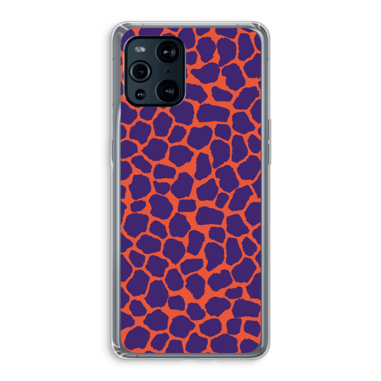 Purple Giraffe: Oppo Find X3 Pro Transparant Hoesje