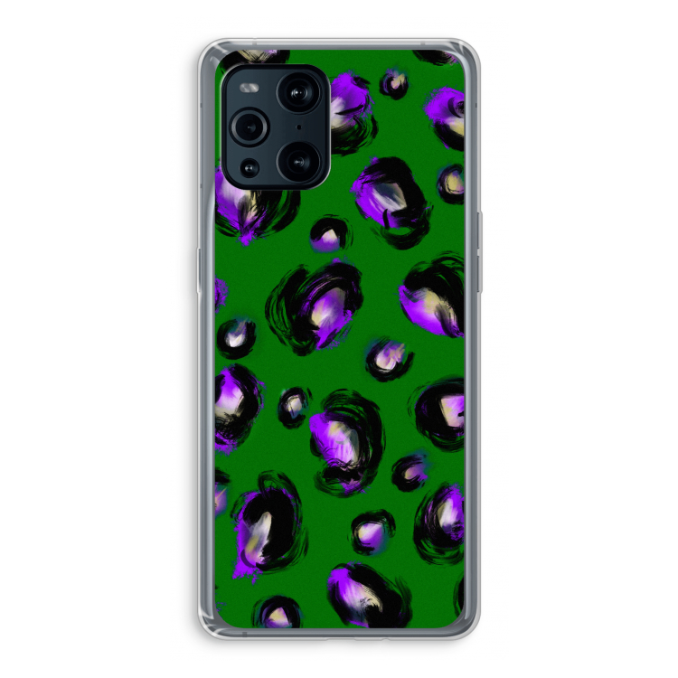 Green Cheetah: Oppo Find X3 Pro Transparant Hoesje