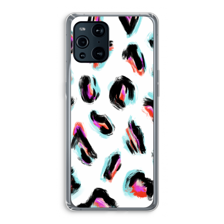Cheetah color: Oppo Find X3 Pro Transparant Hoesje