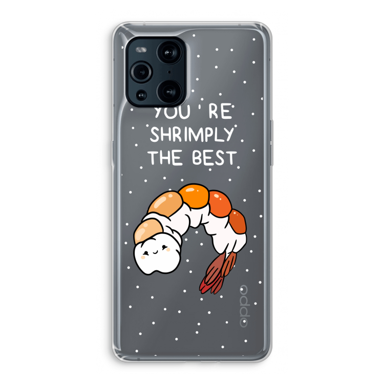 You're Shrimply The Best: Oppo Find X3 Pro Transparant Hoesje