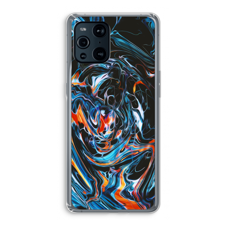 Black Unicorn: Oppo Find X3 Pro Transparant Hoesje