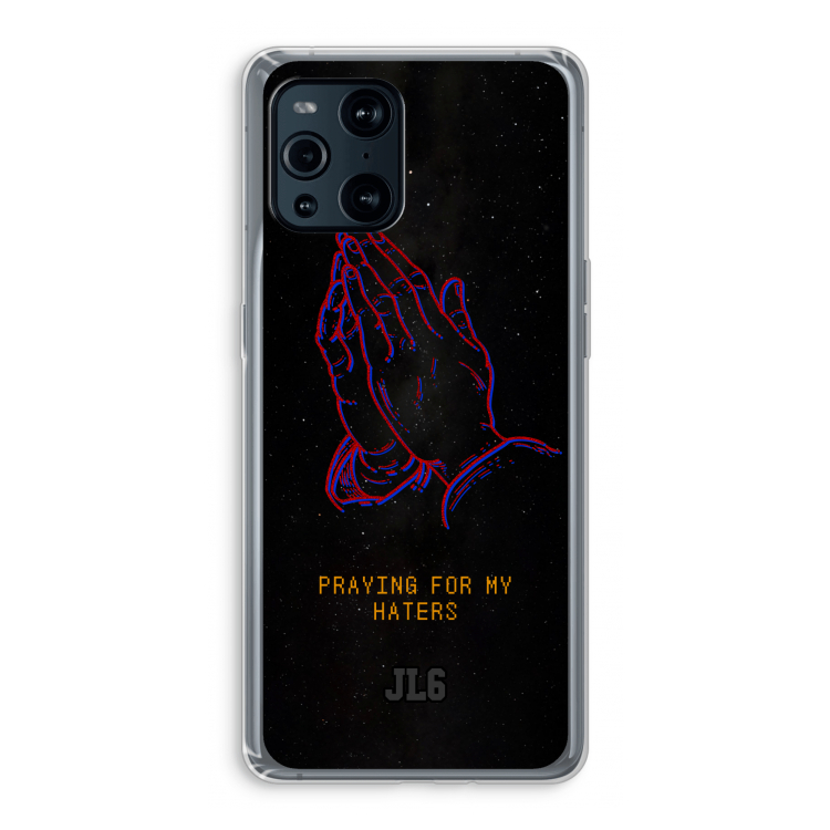 Praying For My Haters: Oppo Find X3 Pro Transparant Hoesje
