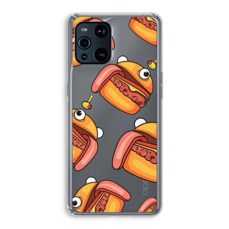 Hamburger: Oppo Find X3 Pro Transparant Hoesje