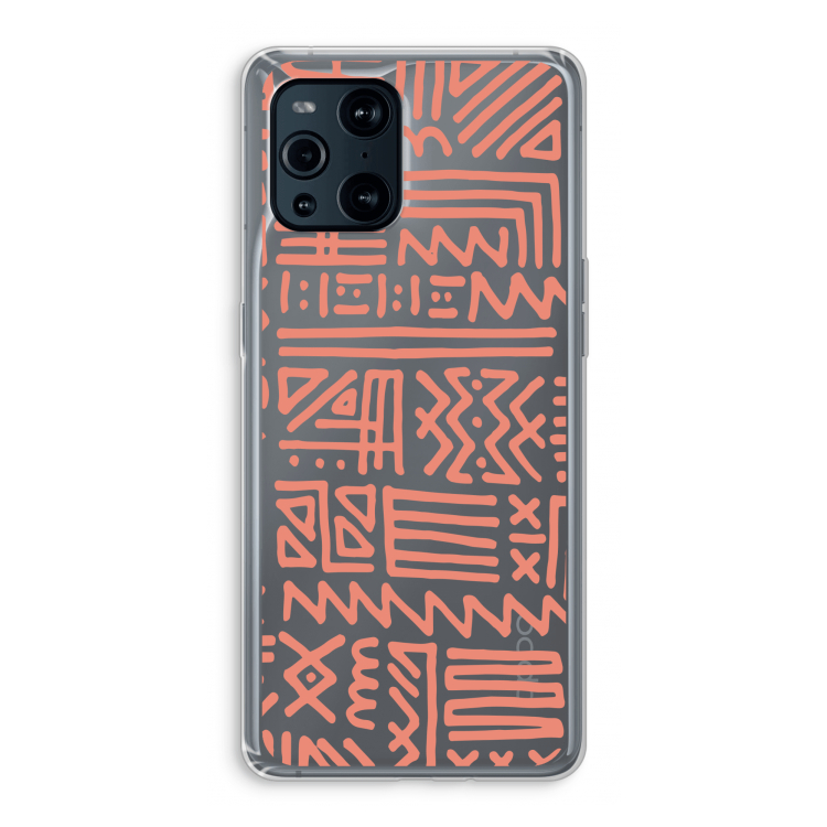Marrakech Pink: Oppo Find X3 Pro Transparant Hoesje