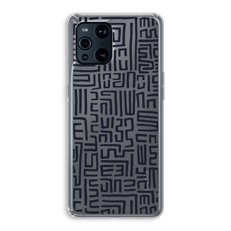 Moroccan Print: Oppo Find X3 Pro Transparant Hoesje