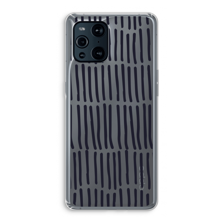 Moroccan stripes: Oppo Find X3 Pro Transparant Hoesje