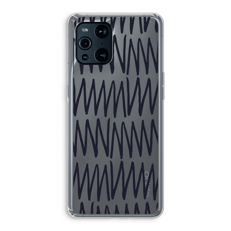 Marrakech Zigzag: Oppo Find X3 Pro Transparant Hoesje