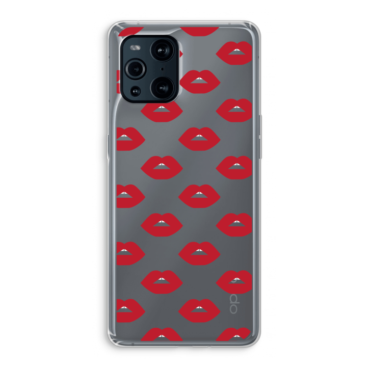 Lips: Oppo Find X3 Pro Transparant Hoesje