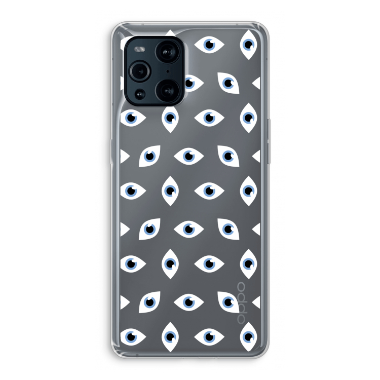 Eyes pattern: Oppo Find X3 Pro Transparant Hoesje