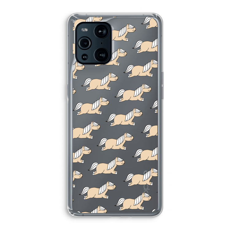 Ponys: Oppo Find X3 Pro Transparant Hoesje