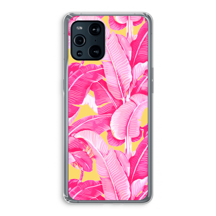 Pink Banana: Oppo Find X3 Pro Transparant Hoesje