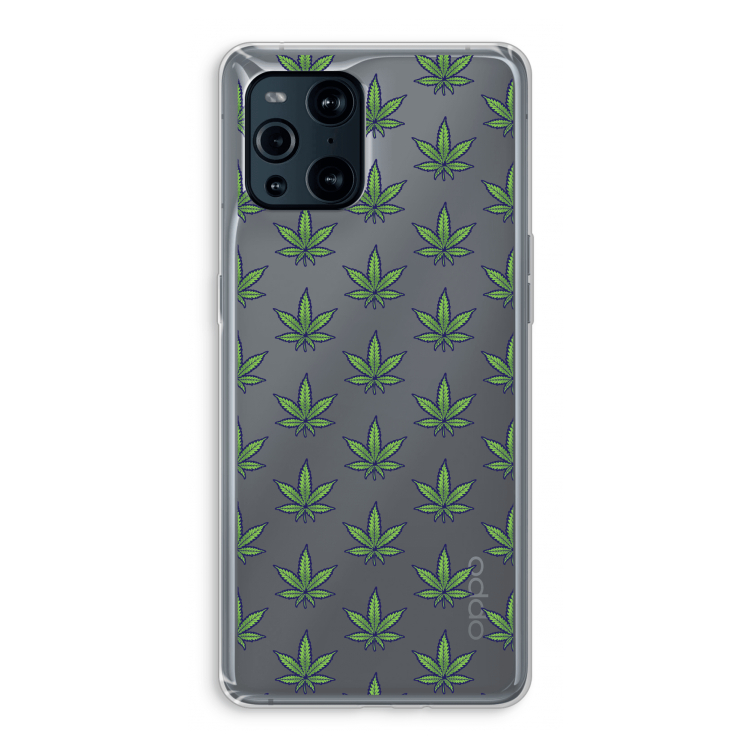 Weed: Oppo Find X3 Pro Transparant Hoesje