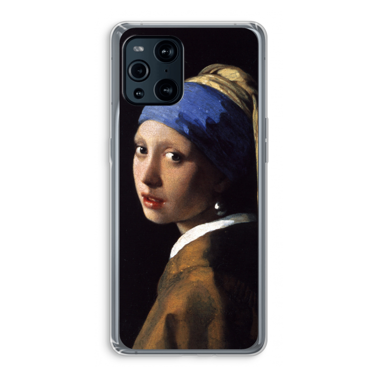 The Pearl Earring: Oppo Find X3 Pro Transparant Hoesje