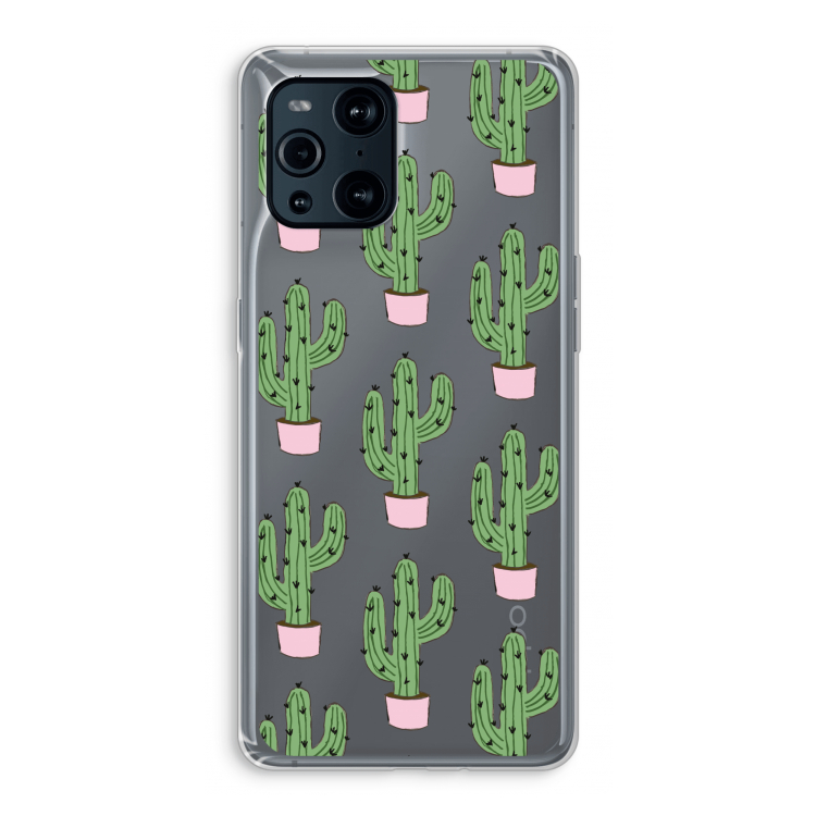 Cactus Lover: Oppo Find X3 Pro Transparant Hoesje