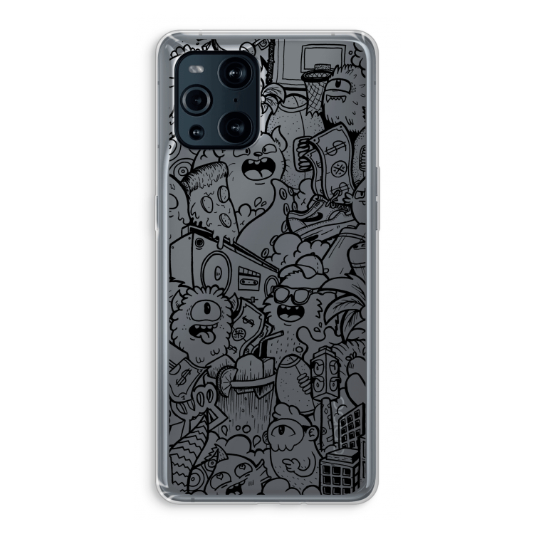 Vexx Black City : Oppo Find X3 Pro Transparant Hoesje