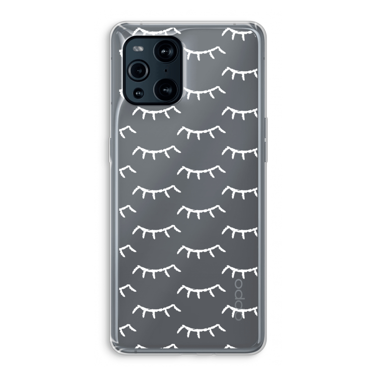 Wimpers: Oppo Find X3 Pro Transparant Hoesje