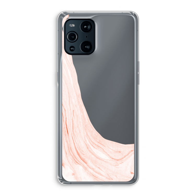 Peach bath: Oppo Find X3 Pro Transparant Hoesje