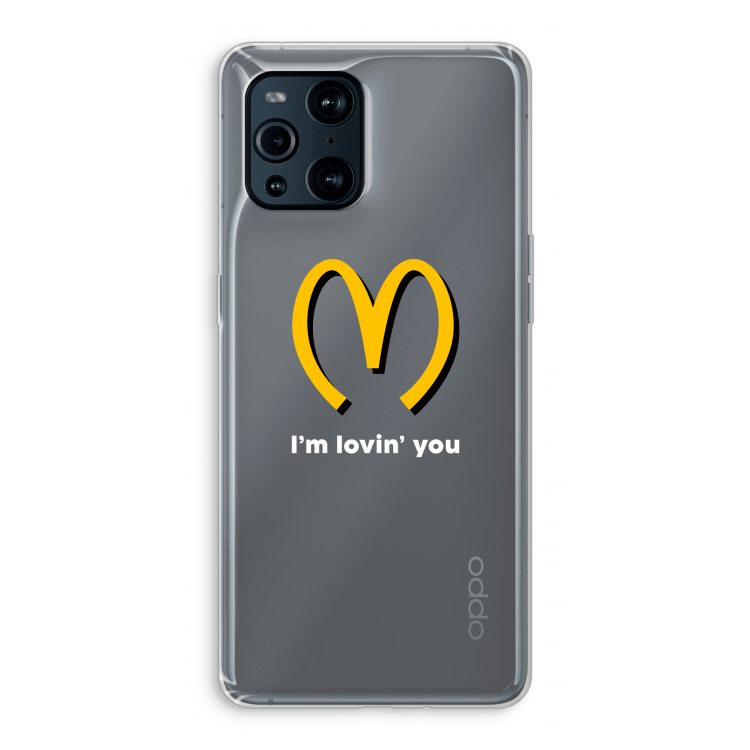 I'm lovin' you: Oppo Find X3 Pro Transparant Hoesje