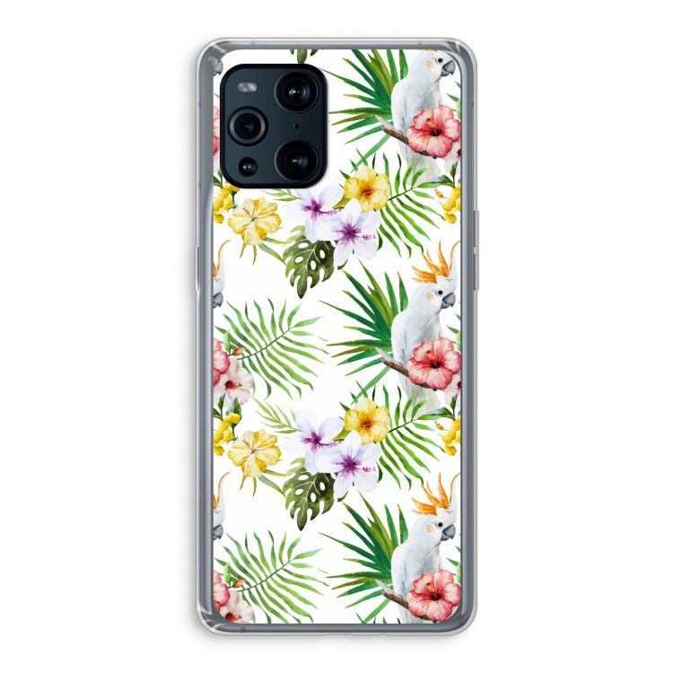 Gele kuif: Oppo Find X3 Pro Transparant Hoesje