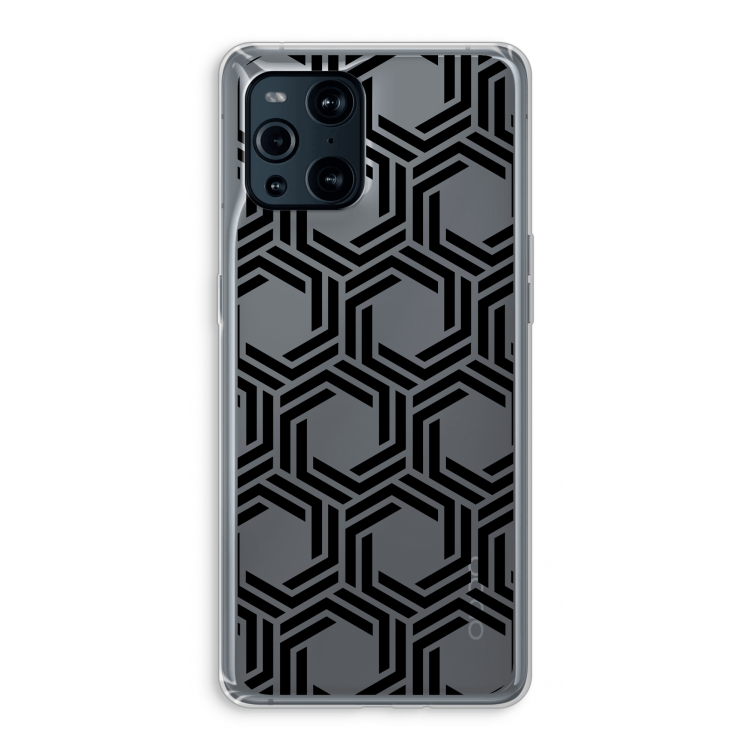 Geometrisch patroon: Oppo Find X3 Pro Transparant Hoesje