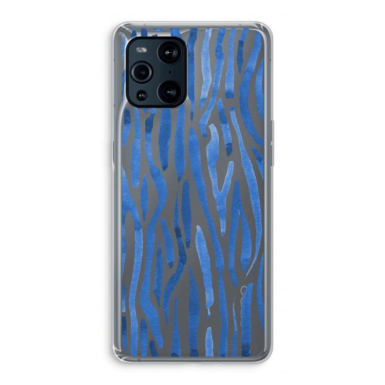 Blauwe nerven: Oppo Find X3 Pro Transparant Hoesje