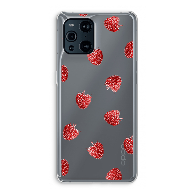 Framboosjes: Oppo Find X3 Pro Transparant Hoesje