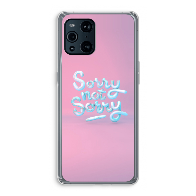 Sorry not sorry: Oppo Find X3 Pro Transparant Hoesje