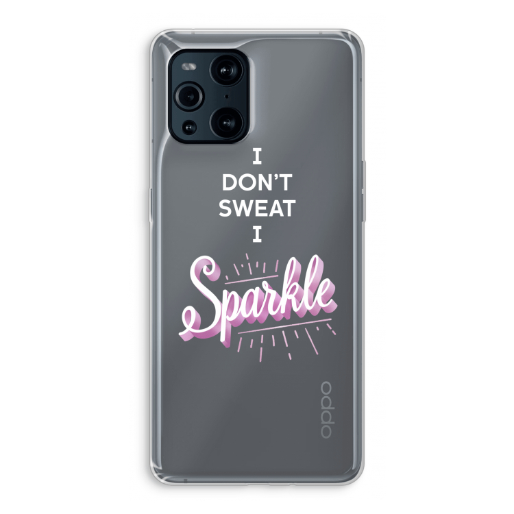Sparkle quote: Oppo Find X3 Pro Transparant Hoesje