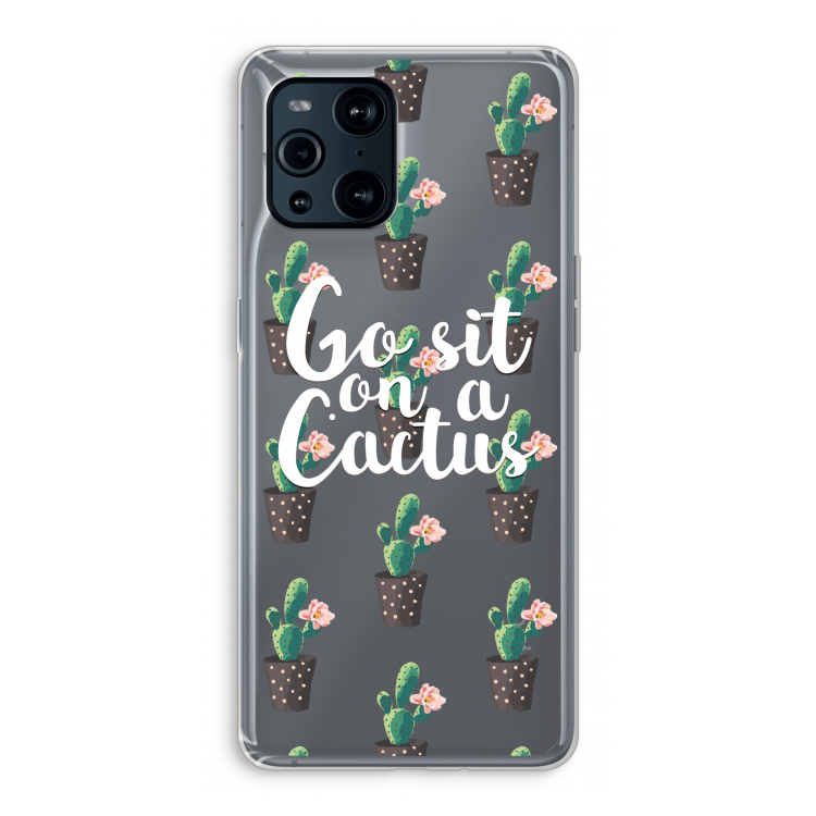 Cactus quote: Oppo Find X3 Pro Transparant Hoesje