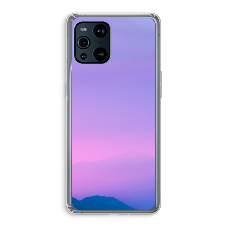Sunset pastel: Oppo Find X3 Pro Transparant Hoesje