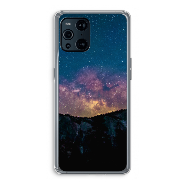 Travel to space: Oppo Find X3 Pro Transparant Hoesje