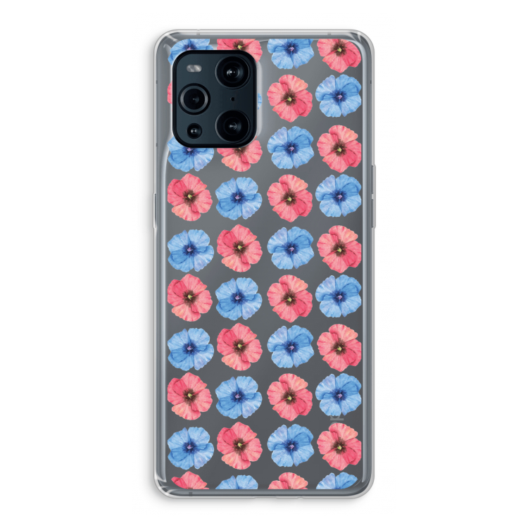 Klaproosjes: Oppo Find X3 Pro Transparant Hoesje