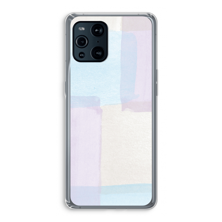 Square pastel: Oppo Find X3 Pro Transparant Hoesje