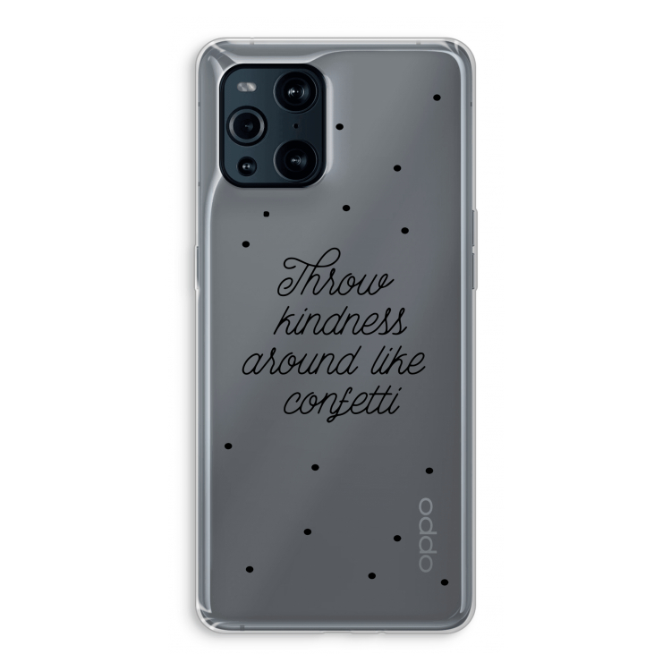 Confetti: Oppo Find X3 Pro Transparant Hoesje