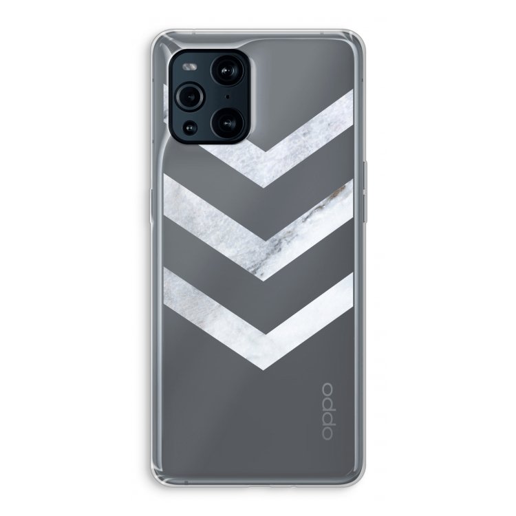 Marmeren pijlen: Oppo Find X3 Pro Transparant Hoesje
