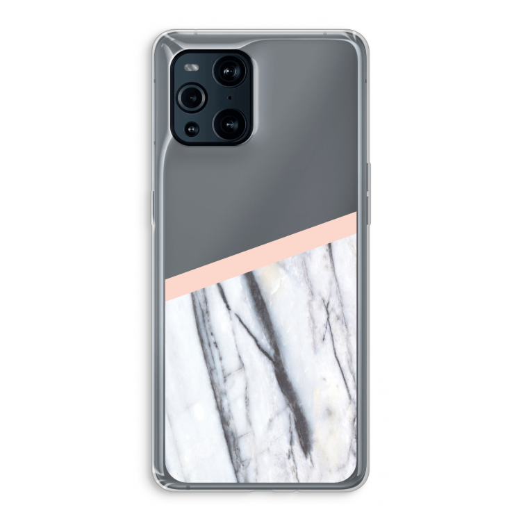 A touch of peach: Oppo Find X3 Pro Transparant Hoesje