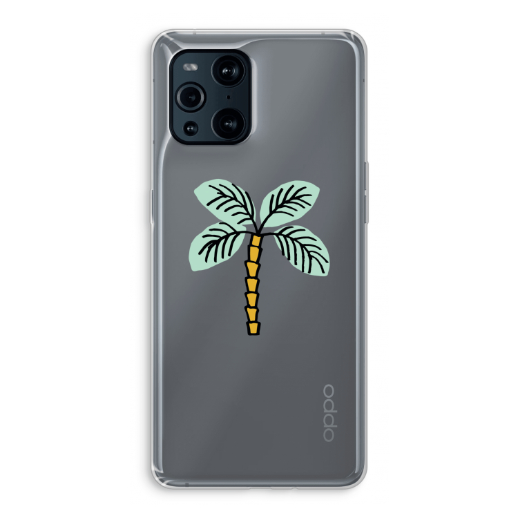 Palmboom: Oppo Find X3 Pro Transparant Hoesje