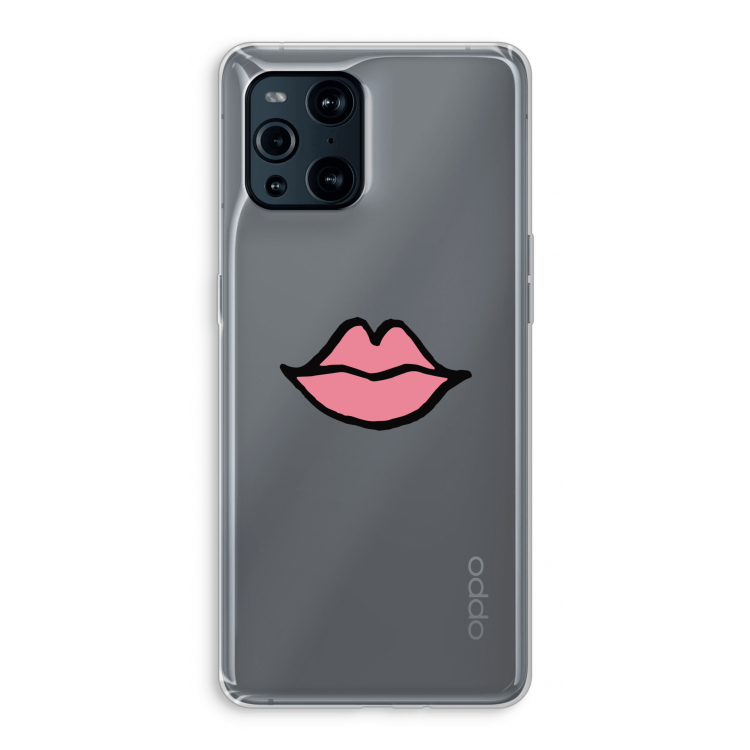 Kusje: Oppo Find X3 Pro Transparant Hoesje