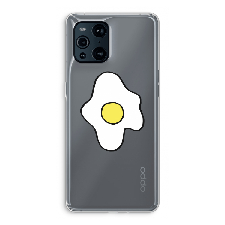 Spiegelei: Oppo Find X3 Pro Transparant Hoesje