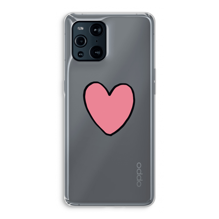 Hartje: Oppo Find X3 Pro Transparant Hoesje