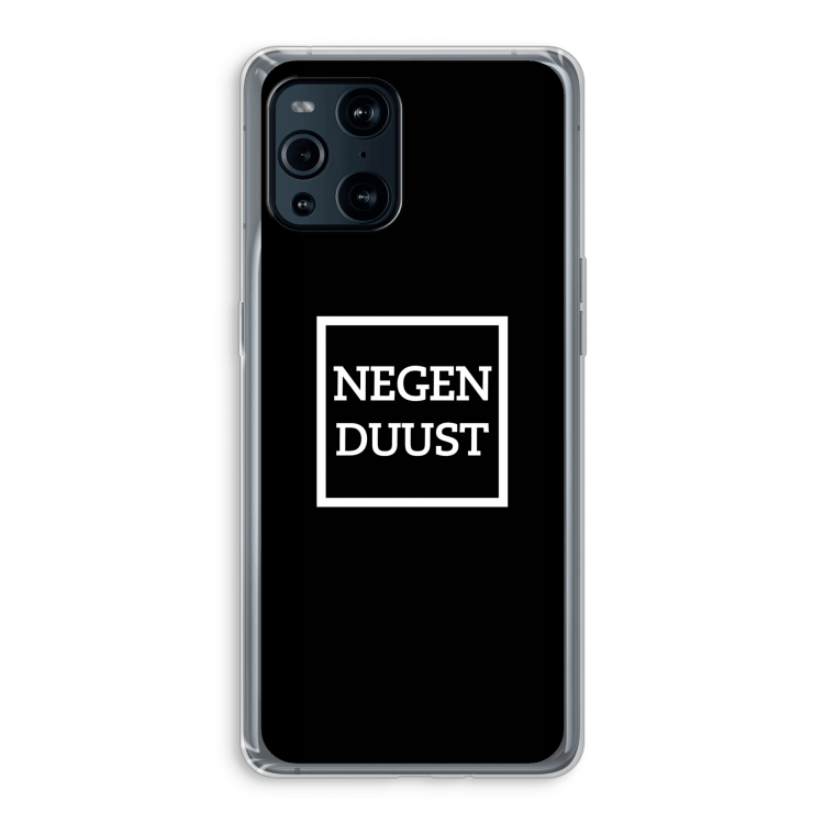 Negenduust black: Oppo Find X3 Pro Transparant Hoesje