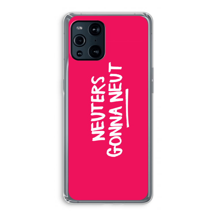 Neuters (roze): Oppo Find X3 Pro Transparant Hoesje