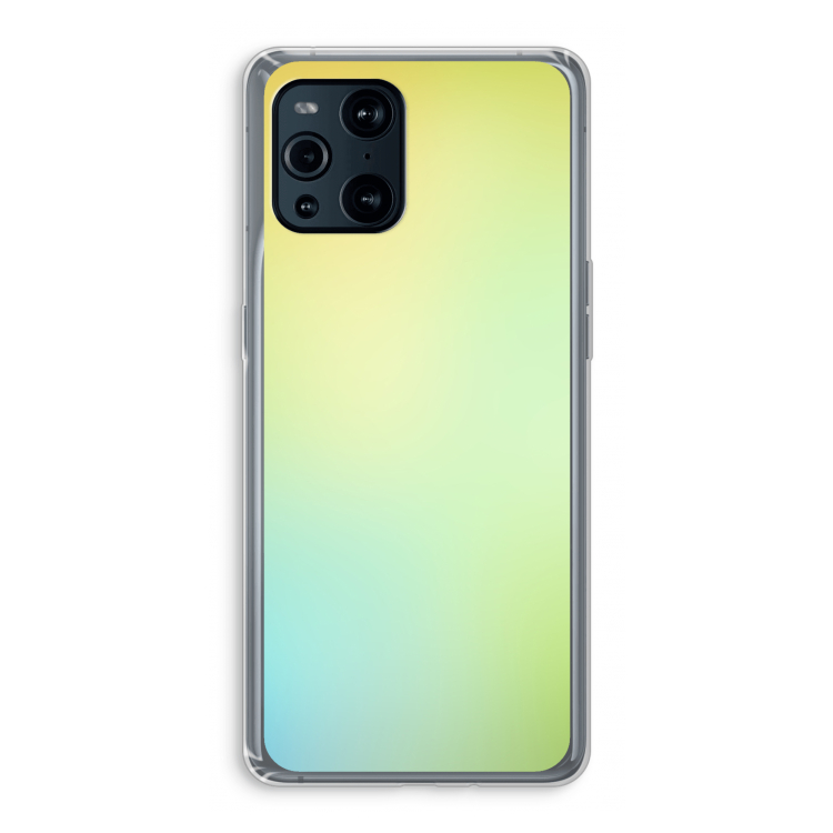 Minty mist pastel: Oppo Find X3 Pro Transparant Hoesje