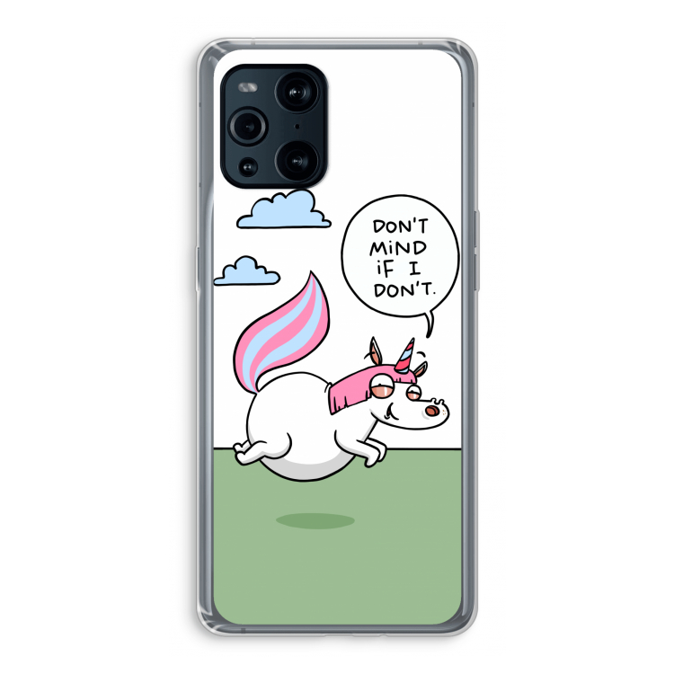 Unicorn: Oppo Find X3 Pro Transparant Hoesje